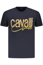 CAVALLI CLASS KURZARM-T-SHIRT HERREN BLAU