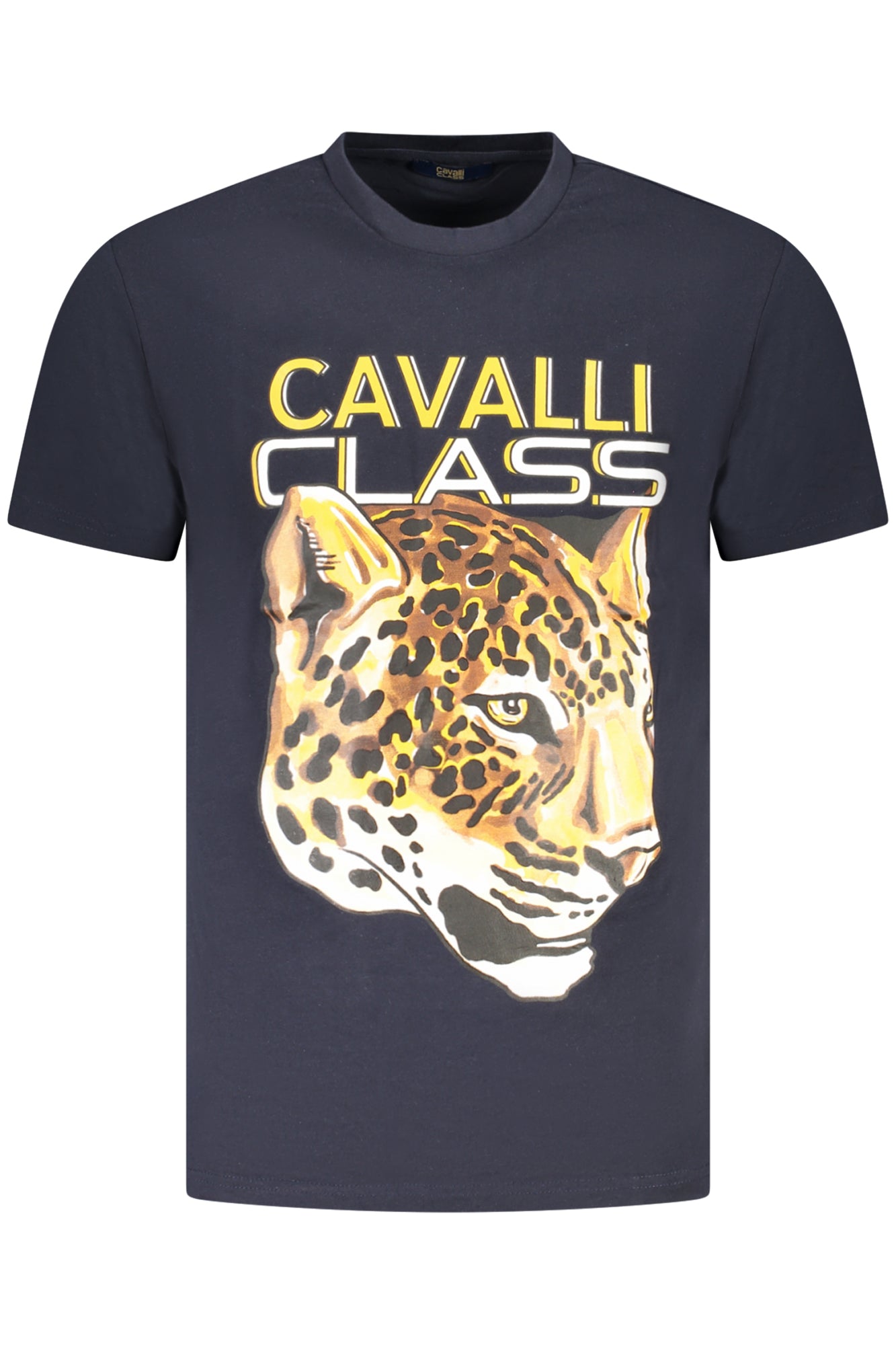 Cavalli Class Kurzarm-T-Shirt Herren Weiss Blau