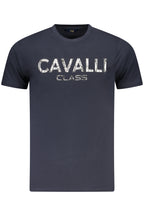 CAVALLI CLASS KURZARM-T-SHIRT HERREN BLAU