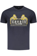 CAVALLI CLASS KURZARM-T-SHIRT HERREN BLAU