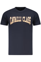 CAVALLI CLASS KURZARM-T-SHIRT HERREN BLAU