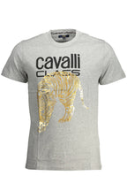 CAVALLI CLASS KURZARM-T-SHIRT HERREN GRAU