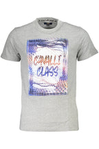 CAVALLI CLASS KURZARM-T-SHIRT HERREN GRAU