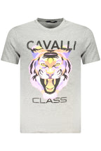 CAVALLI CLASS KURZARM-T-SHIRT HERREN GRAU