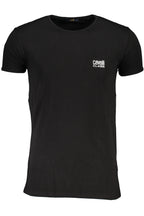 CAVALLI CLASS HERREN-KURZARM-T-SHIRT SCHWARZ