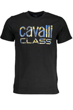 CAVALLI CLASS HERREN-KURZARM-T-SHIRT SCHWARZ