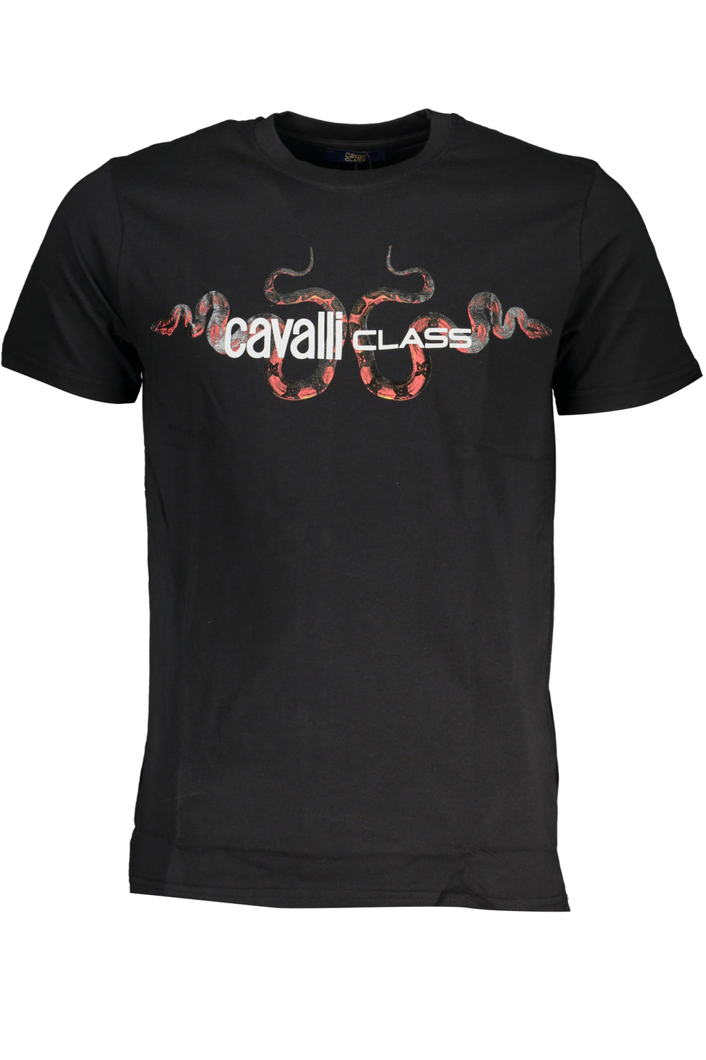CAVALLI CLASS HERREN-KURZARM-T-SHIRT SCHWARZ