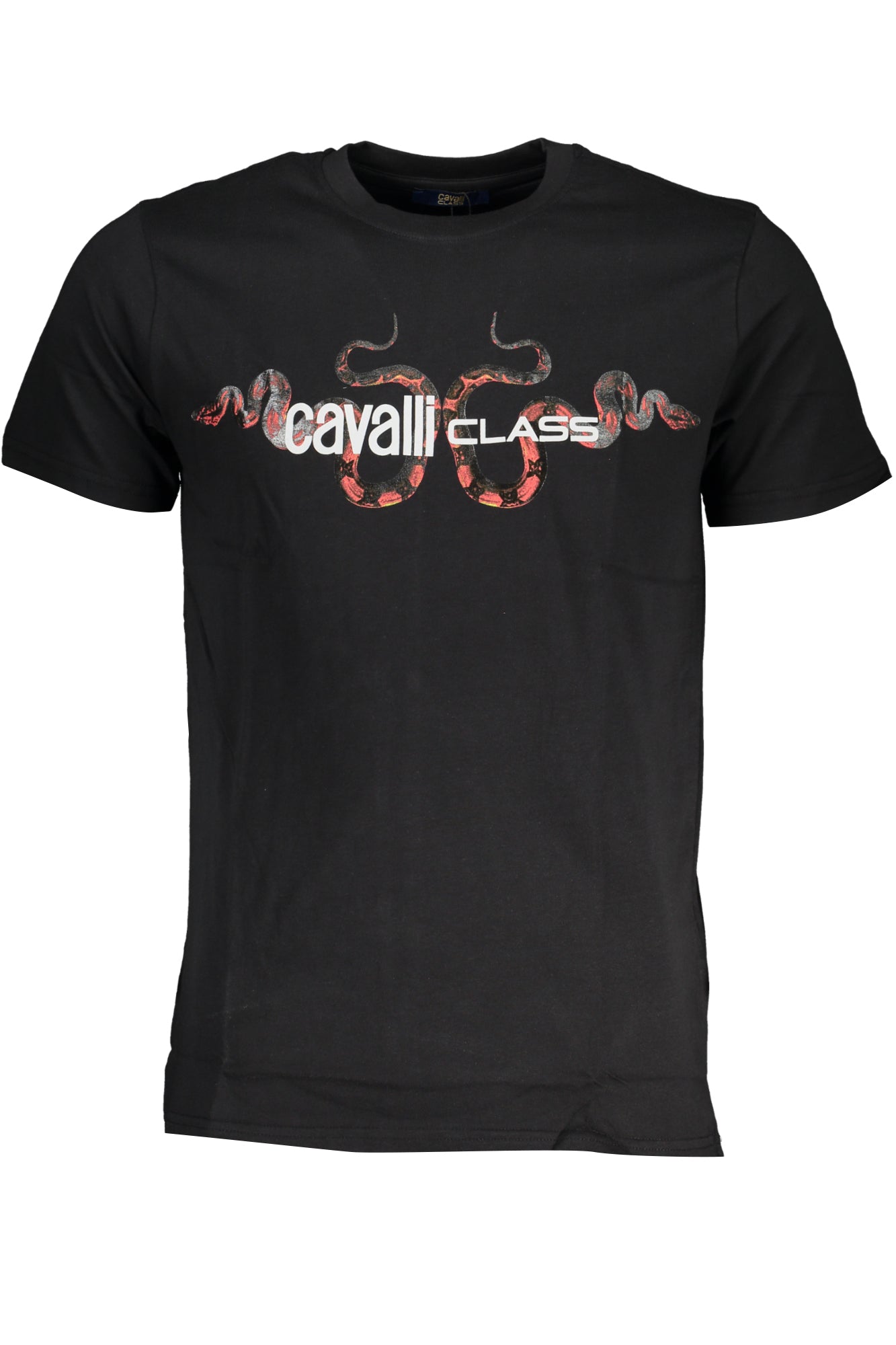 CAVALLI CLASS HERREN-KURZARM-T-SHIRT SCHWARZ