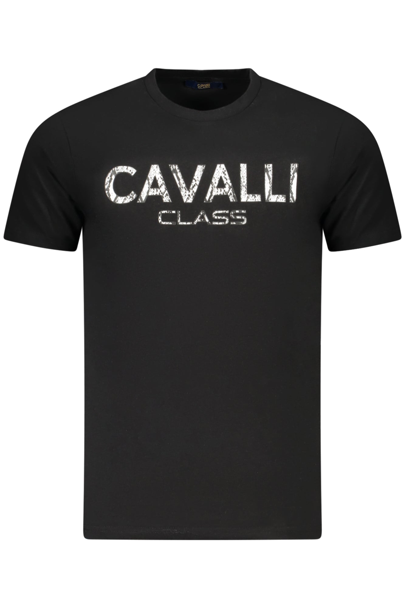 Cavalli Class Kurzarm-T-Shirt Herren Weiss Schwarz