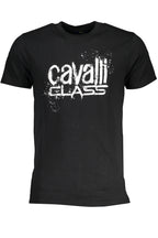 CAVALLI CLASS HERREN-KURZARM-T-SHIRT SCHWARZ