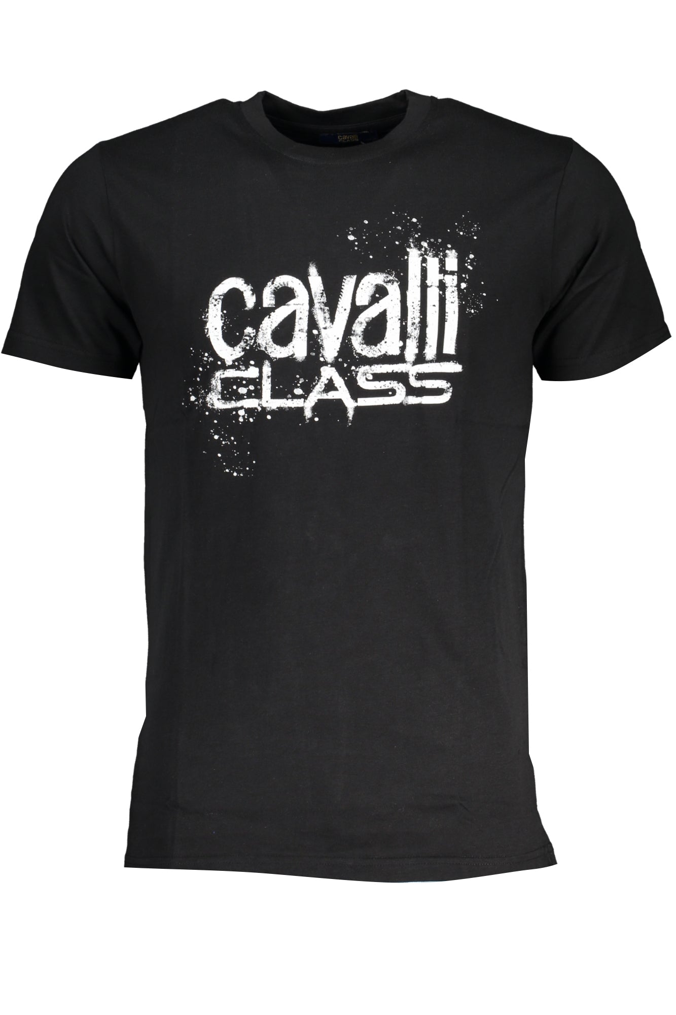 CAVALLI CLASS HERREN-KURZARM-T-SHIRT SCHWARZ