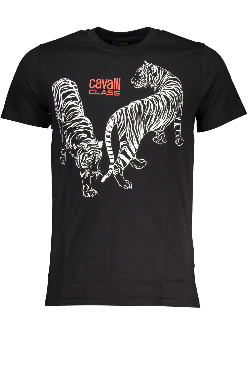 CAVALLI CLASS HERREN-KURZARM-T-SHIRT SCHWARZ