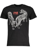 CAVALLI CLASS HERREN-KURZARM-T-SHIRT SCHWARZ
