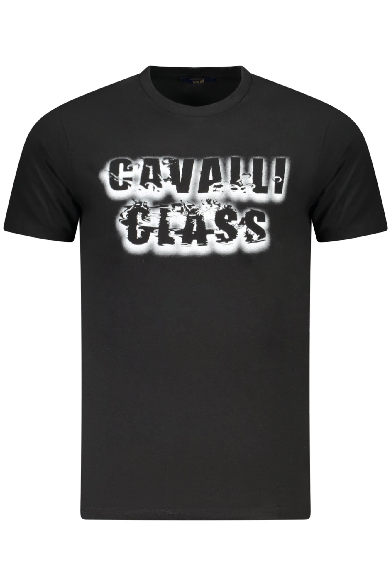 Cavalli Class Kurzarm-T-Shirt Herren Weiss Schwarz