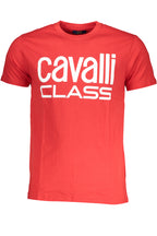 CAVALLI CLASS HERREN-KURZARM-T-SHIRT ROT