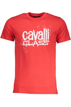 CAVALLI CLASS HERREN-KURZARM-T-SHIRT ROT