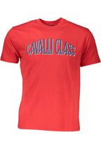 CAVALLI CLASS KURZARM T-SHIRT HERREN ROT