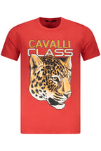 CAVALLI CLASS KURZARM T-SHIRT HERREN ROT