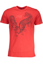 CAVALLI CLASS HERREN-KURZARM-T-SHIRT ROT