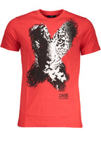 CAVALLI CLASS HERREN-KURZARM-T-SHIRT ROT