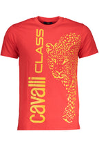 CAVALLI CLASS HERREN-KURZARM-T-SHIRT ROT