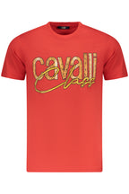 CAVALLI CLASS KURZARM T-SHIRT HERREN ROT