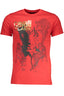 CAVALLI CLASS HERREN-KURZARM-T-SHIRT ROT