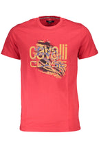CAVALLI CLASS KURZARM T-SHIRT HERREN ROT