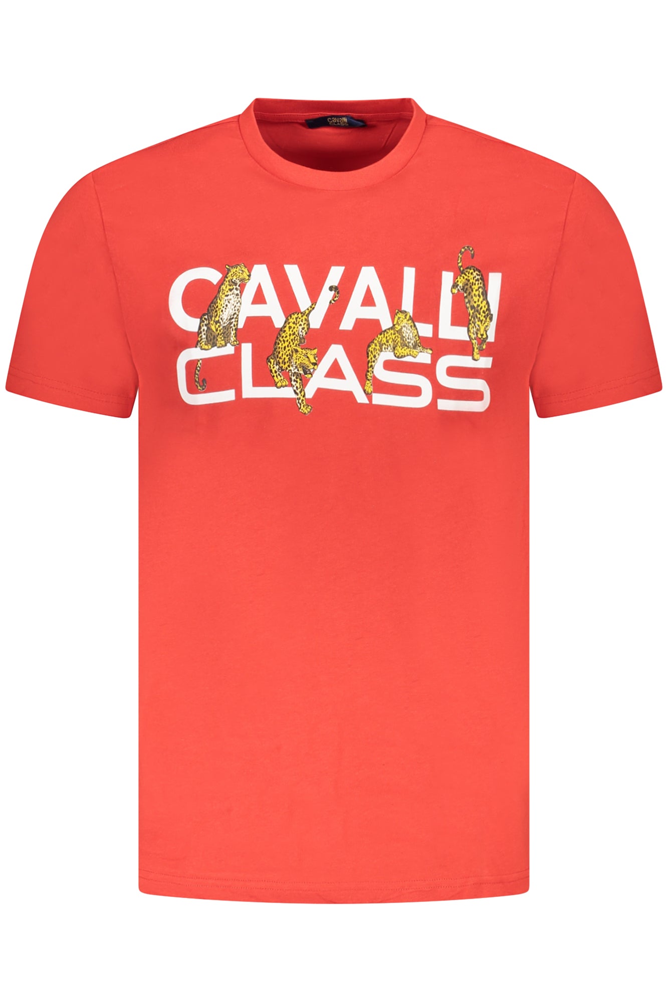 CAVALLI CLASS KURZARM T-SHIRT HERREN ROT