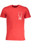 CAVALLI CLASS HERREN-KURZARM-T-SHIRT ROT