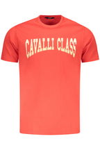 CAVALLI CLASS KURZARM T-SHIRT HERREN ROT