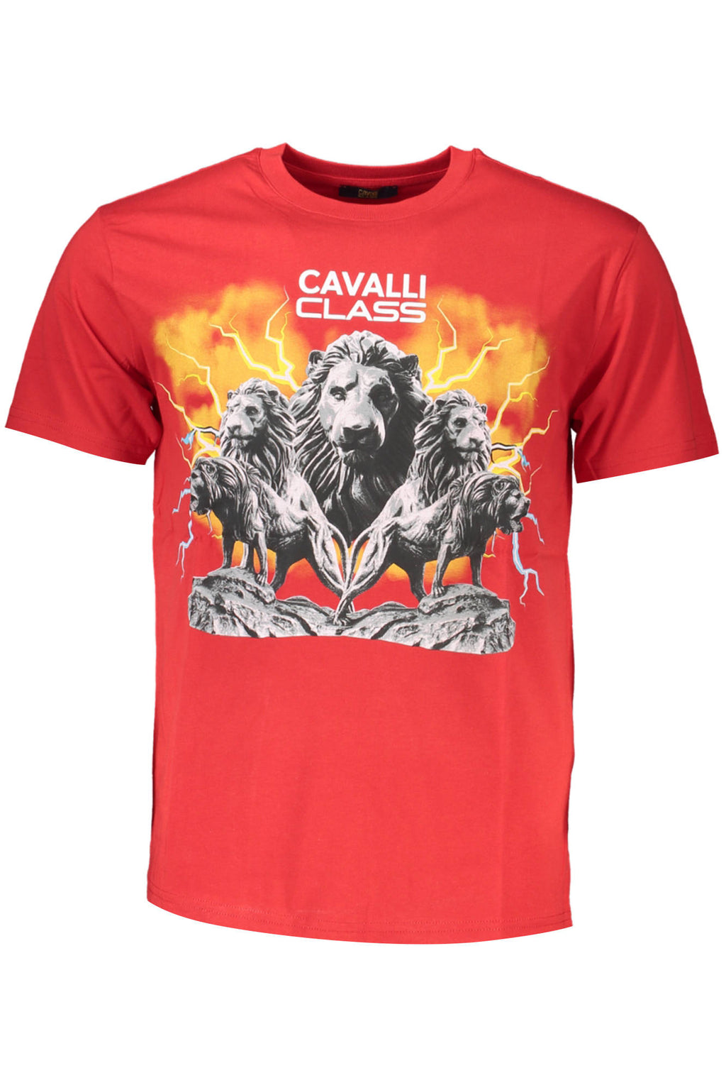 CAVALLI CLASS KURZARM T-SHIRT HERREN ROT