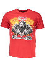 CAVALLI CLASS KURZARM T-SHIRT HERREN ROT