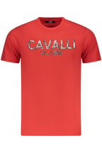 CAVALLI CLASS KURZARM T-SHIRT HERREN ROT