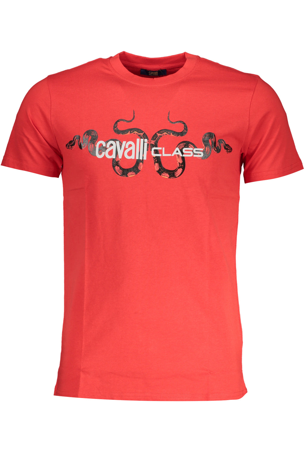 CAVALLI CLASS HERREN-KURZARM-T-SHIRT ROT