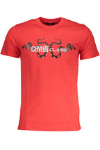 CAVALLI CLASS HERREN-KURZARM-T-SHIRT ROT
