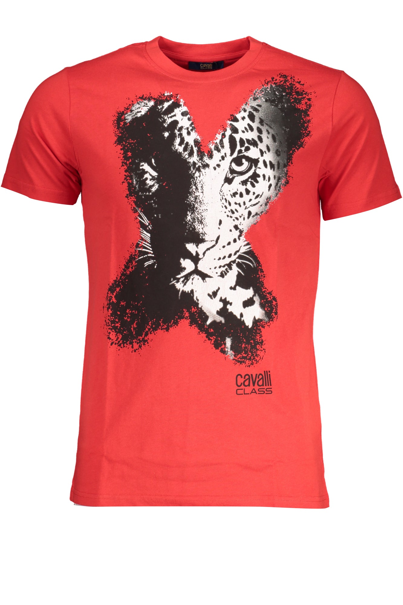 Cavalli Class Herren-Kurzarm-T-Shirt Rot Rot