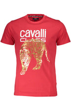 CAVALLI CLASS KURZARM T-SHIRT HERREN ROT