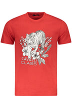 CAVALLI CLASS KURZARM T-SHIRT HERREN ROT