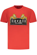 CAVALLI CLASS KURZARM T-SHIRT HERREN ROT