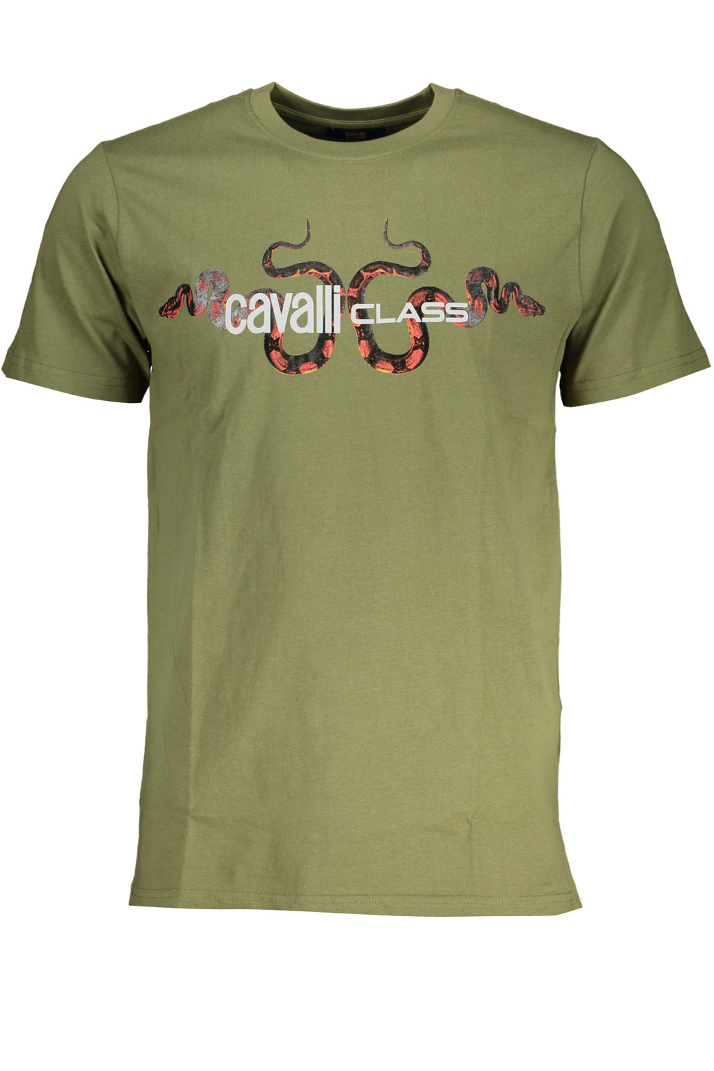 CAVALLI CLASS GRÜNES KURZÄRMELIGES HERREN-T-SHIRT