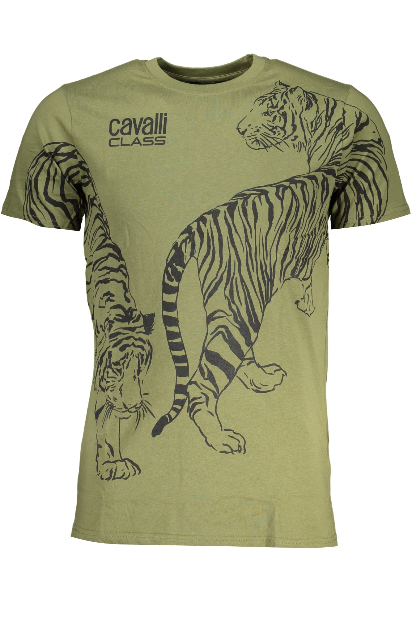 CAVALLI CLASS GRÜNES KURZÄRMELIGES HERREN-T-SHIRT Hauptbild