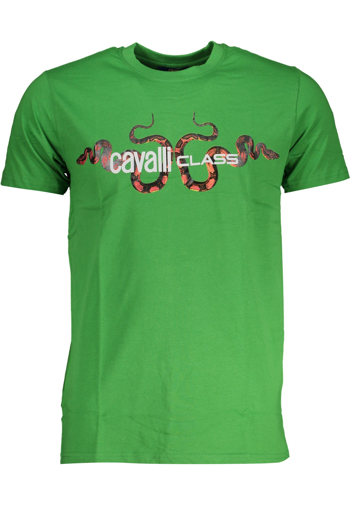 CAVALLI CLASS GRÜNES KURZÄRMELIGES HERREN-T-SHIRT