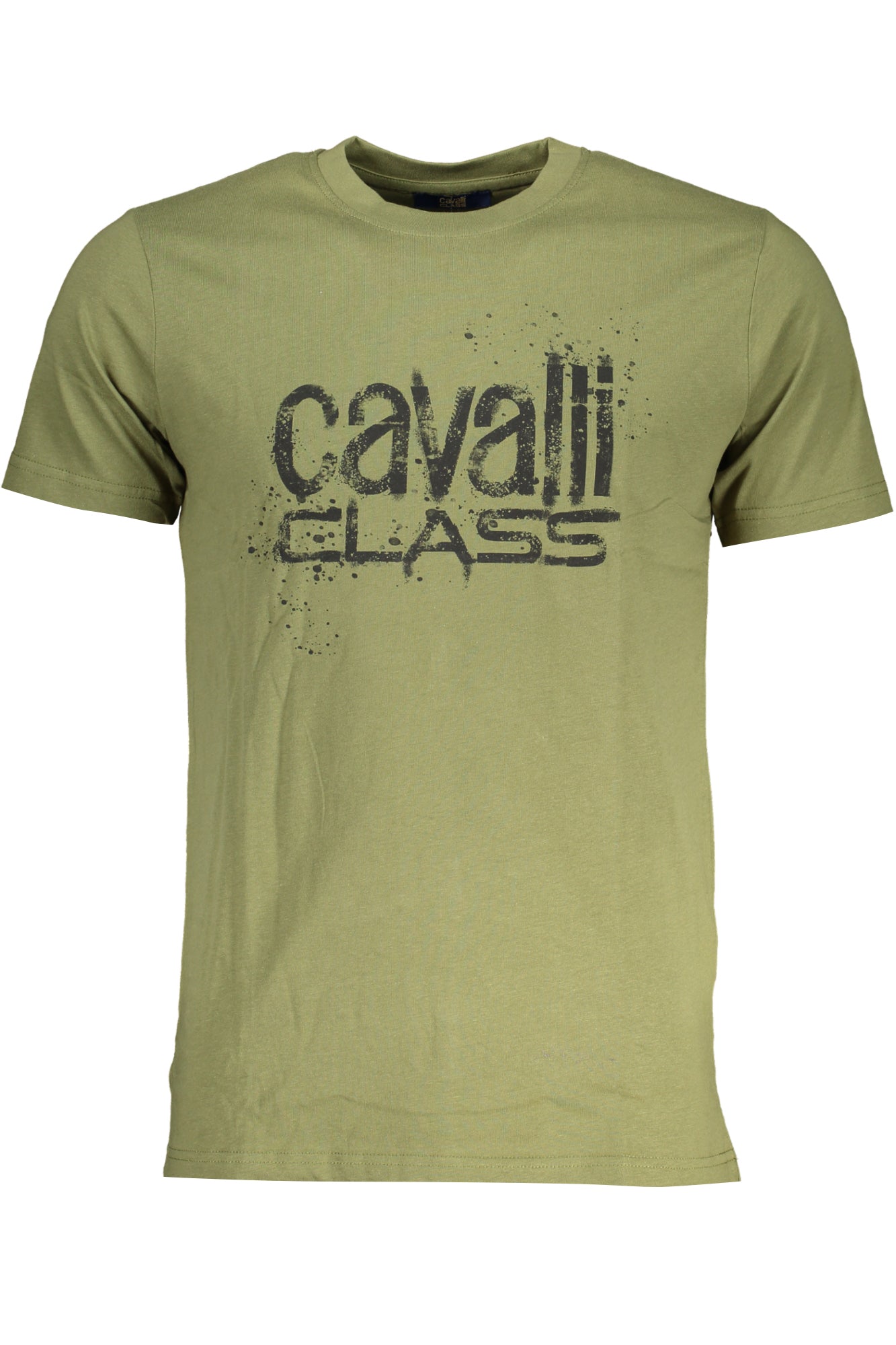 Cavalli Class T-Shirt Herren – Grünes Kurzarm-Shirt aus 100% Baumwolle Grün