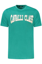 CAVALLI CLASS KURZARM-T-SHIRT HERREN GRÜN