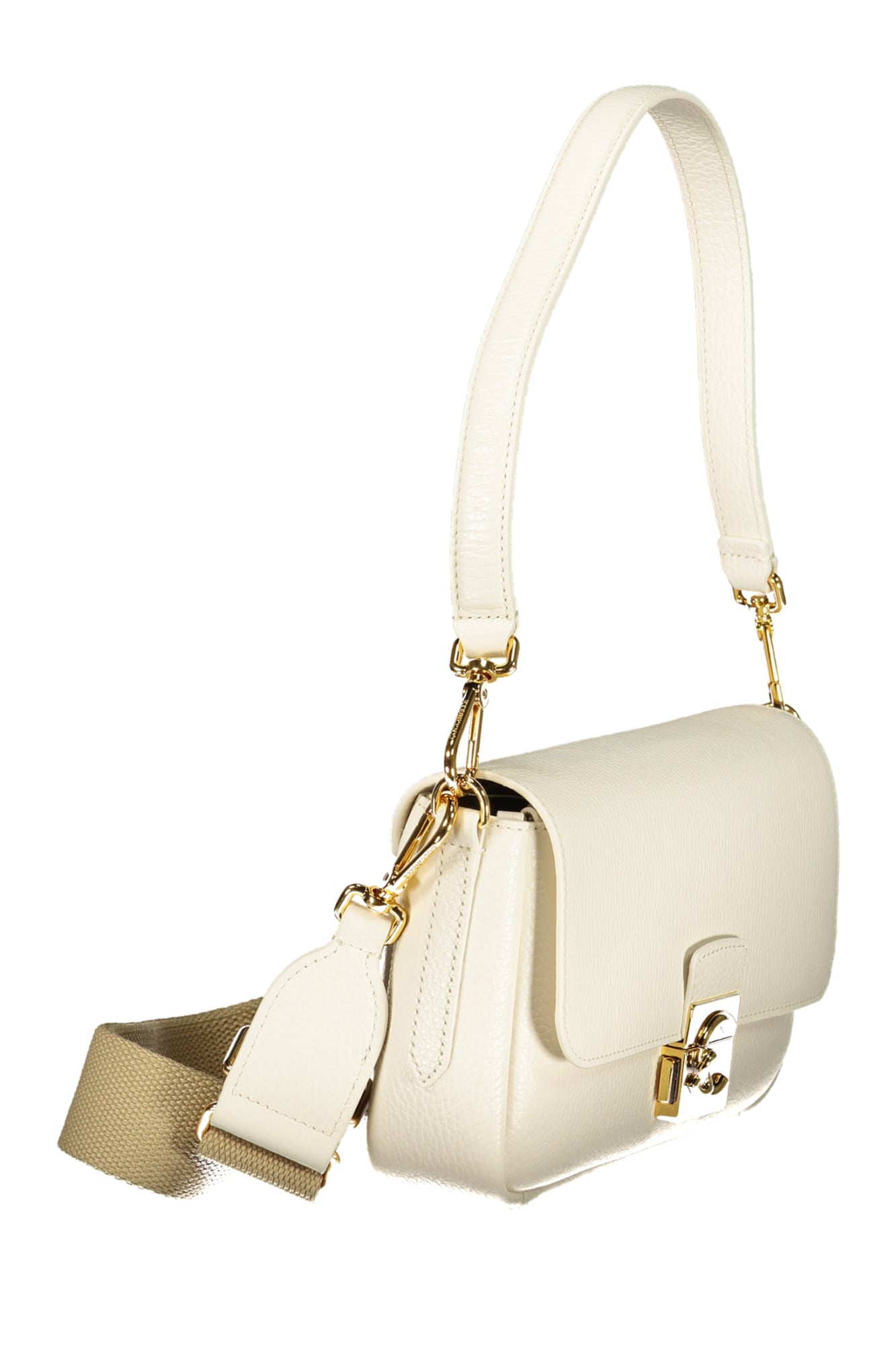COCCINELLE Weiße Damentasche aus Leder – Doppelt verstellbarer Schultergurt | soulluna.de Weiß