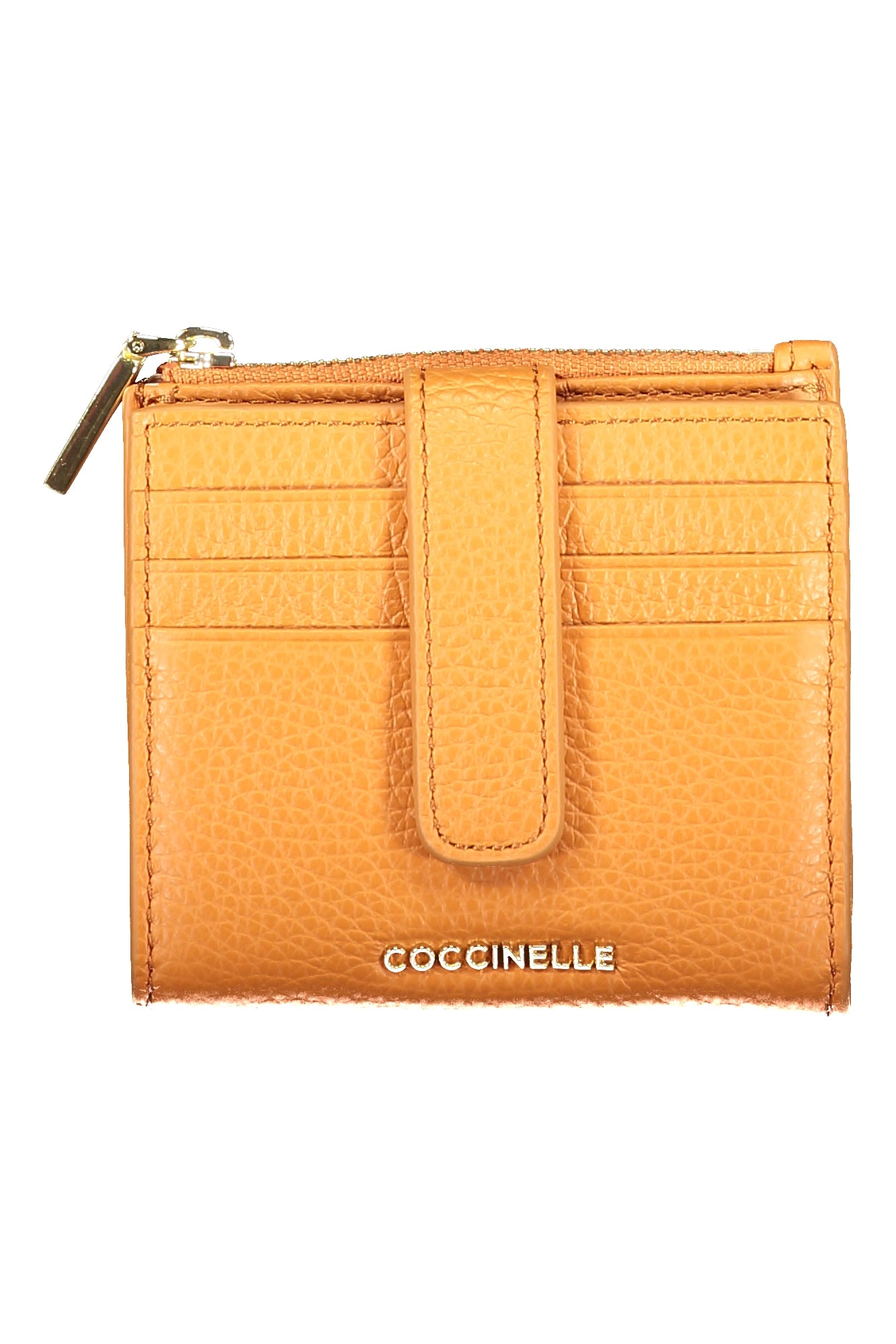 COCCINELLE Damen Geldbörse – Weiche Geldbörse Metallform Orange