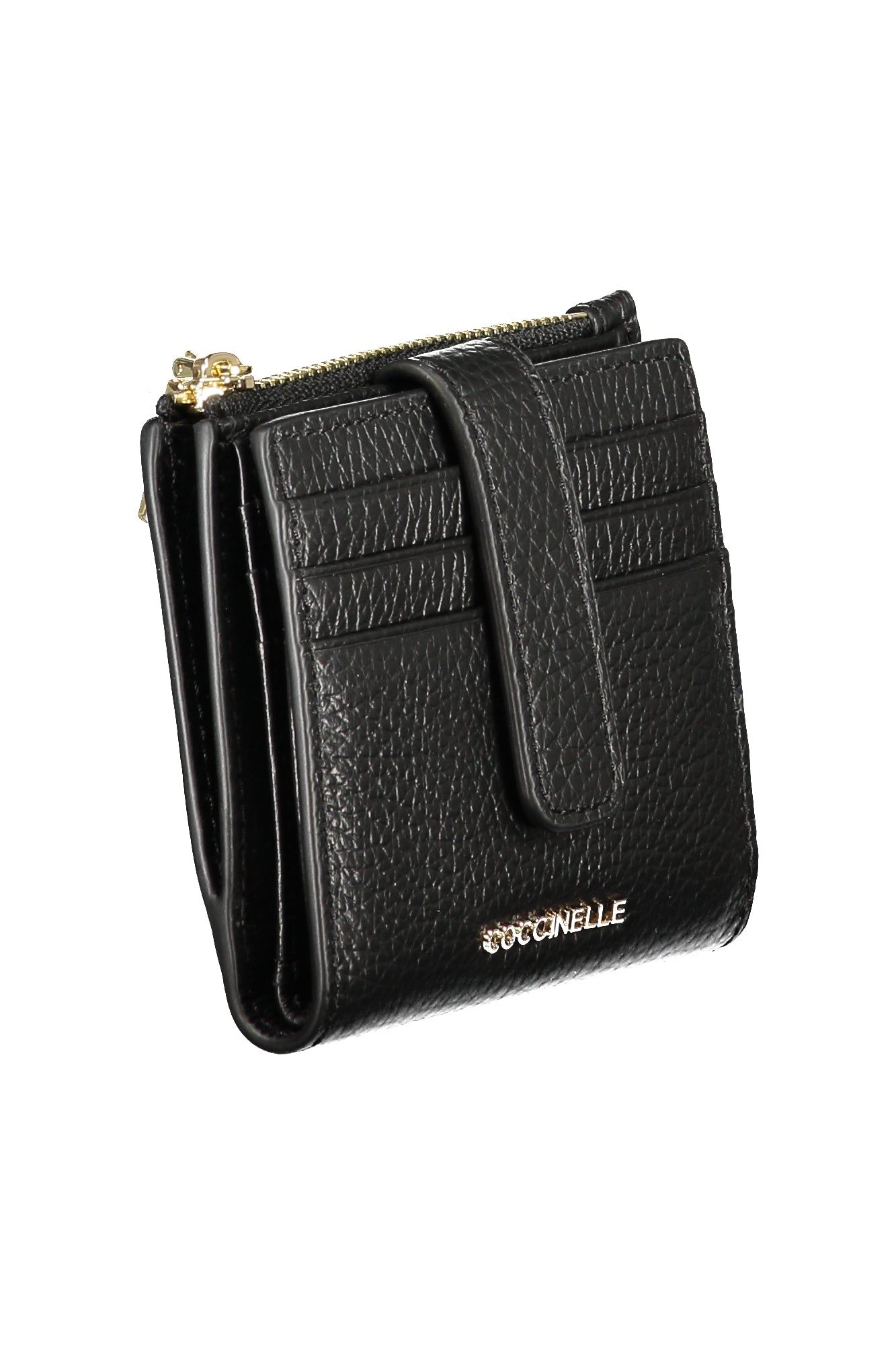 COCCINELLE Damen Geldbörse – Weiche Geldbörse Metallform Schwarz