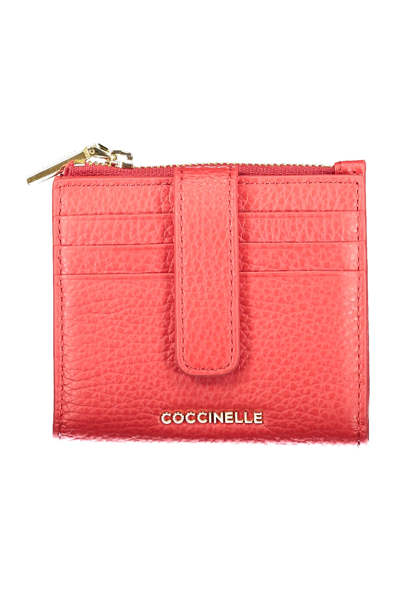 COCCINELLE Damen Geldbörse – Weiche Geldbörse Metallform Rot
