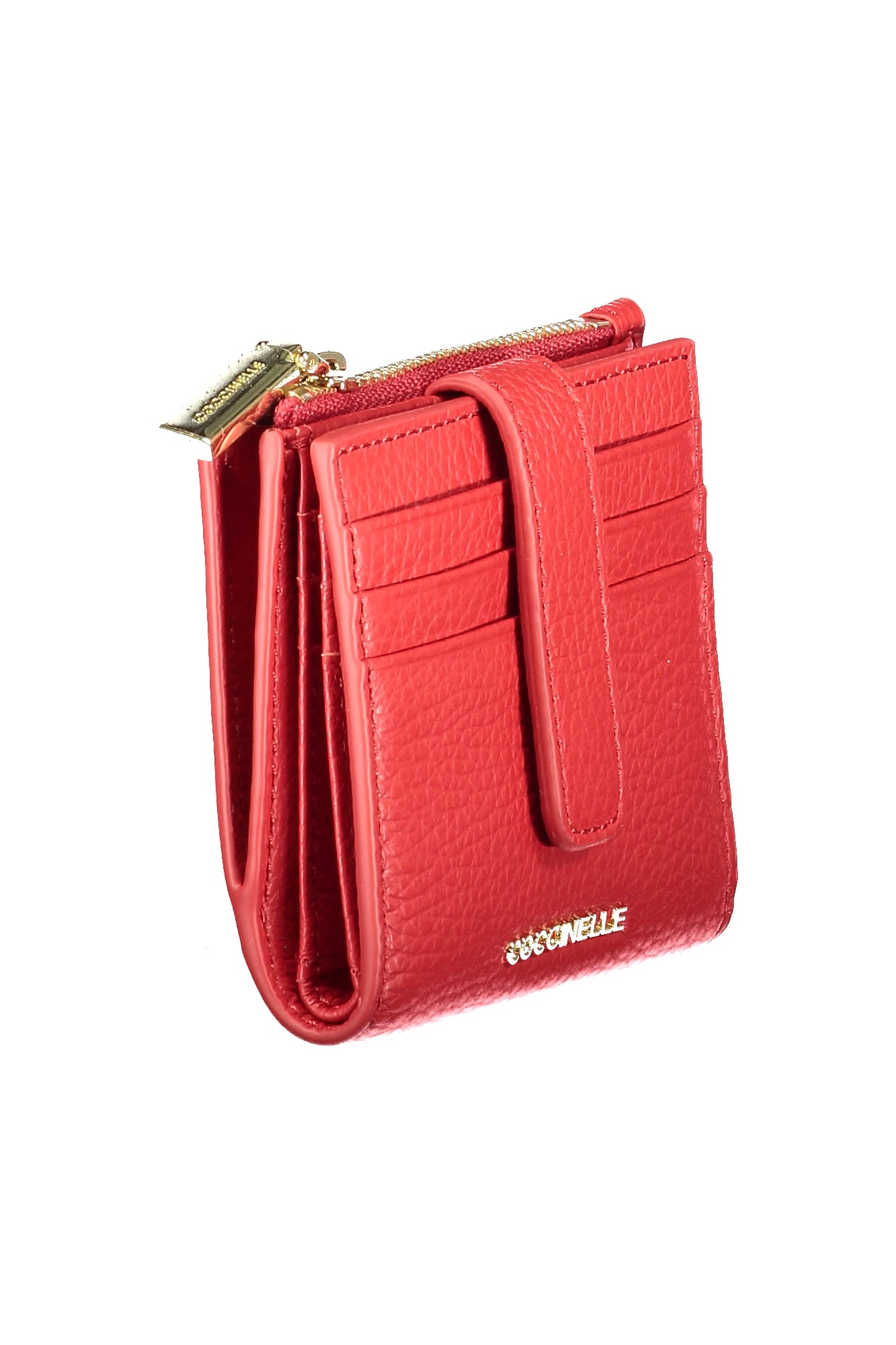 COCCINELLE Damen Geldbörse – Weiche Geldbörse Metallform Rot